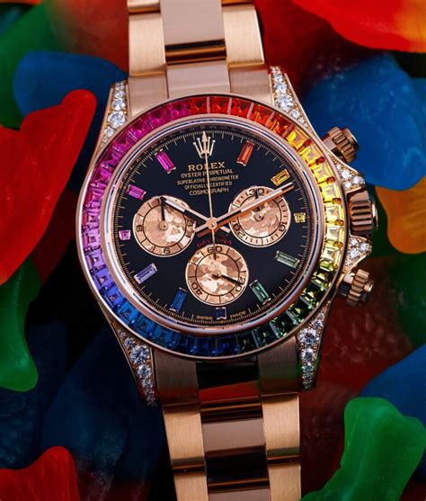 iced out rolex rainbow|rolex 116595rbow price.